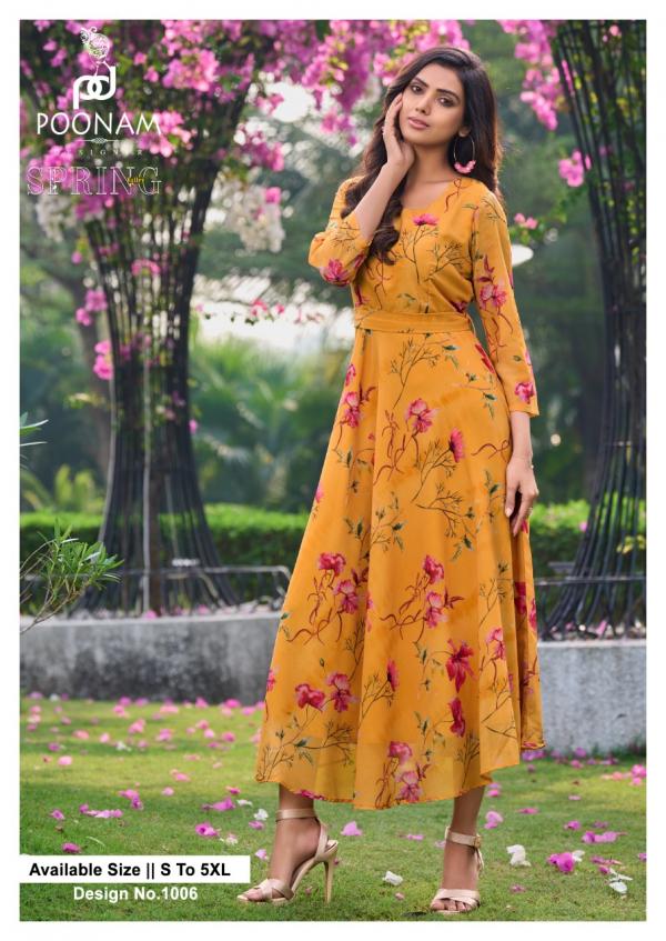 Poonam Spring Valley Digital Printed Georgette Kurti Collection